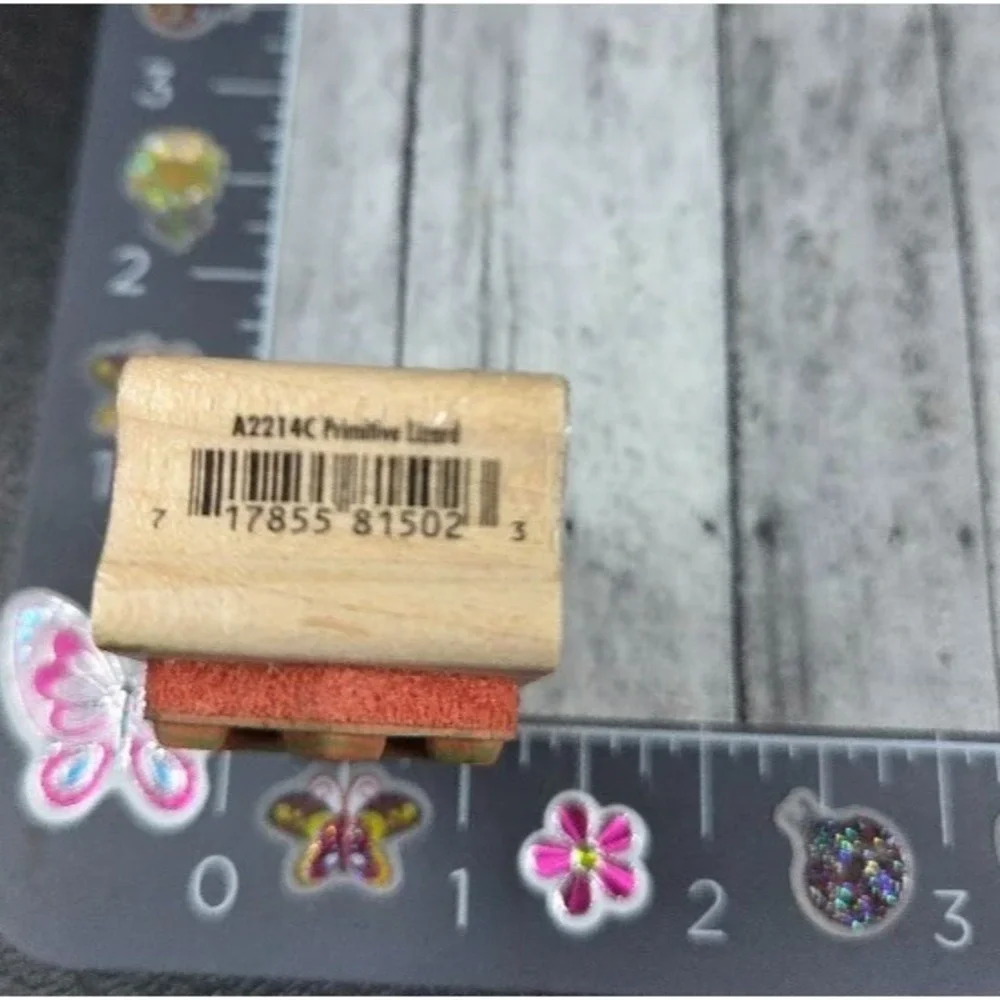 Rubber Stampede Primitive Lizard A2214C 2002 Rubber Stamp Wood #N64